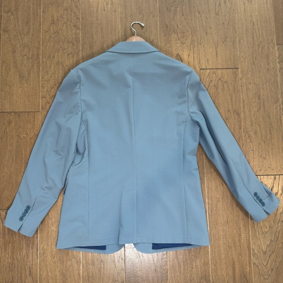 Vineyard Vines Seersucker On The Go Blazer - Gray/Blue - Picture 2 of 12